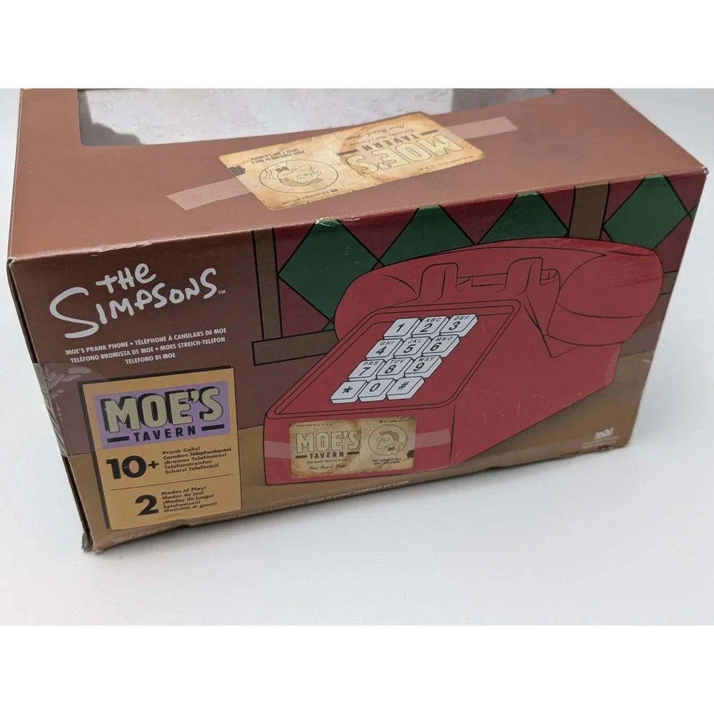 The Simpsons MOE'S TAVERN PRANK CALLS TELEPHONE‎ JAKKS Pacific NEW SEALED!